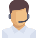 a simple image of a dispatcher with a headset