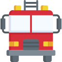 a simple drawing of a firetruck facing forward